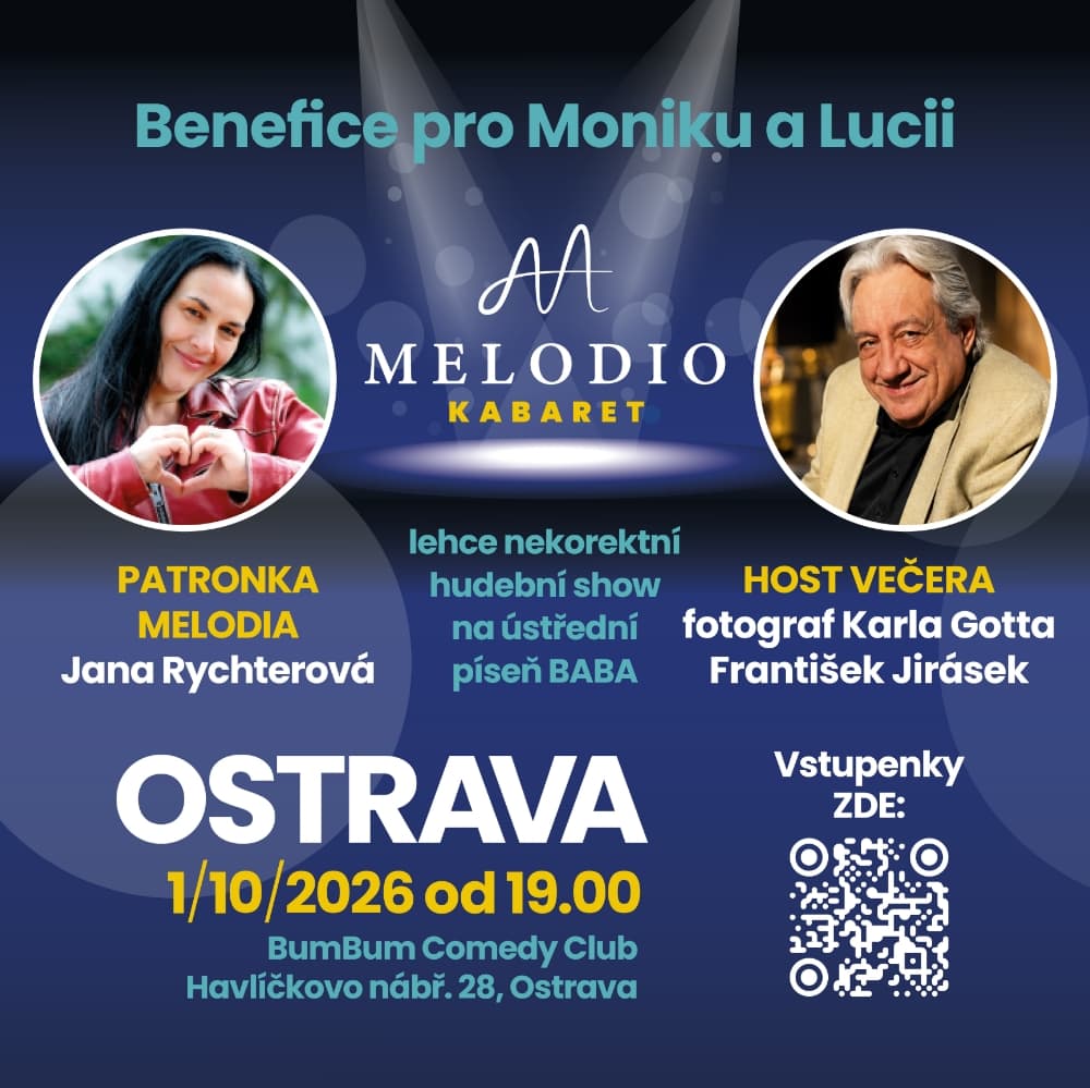 Melodio kabaret - Benefice pro Moniku a Lucii